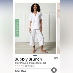 Printfresh bubbly brunch embroidered pajamas 1X